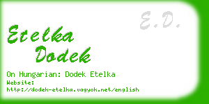 etelka dodek business card